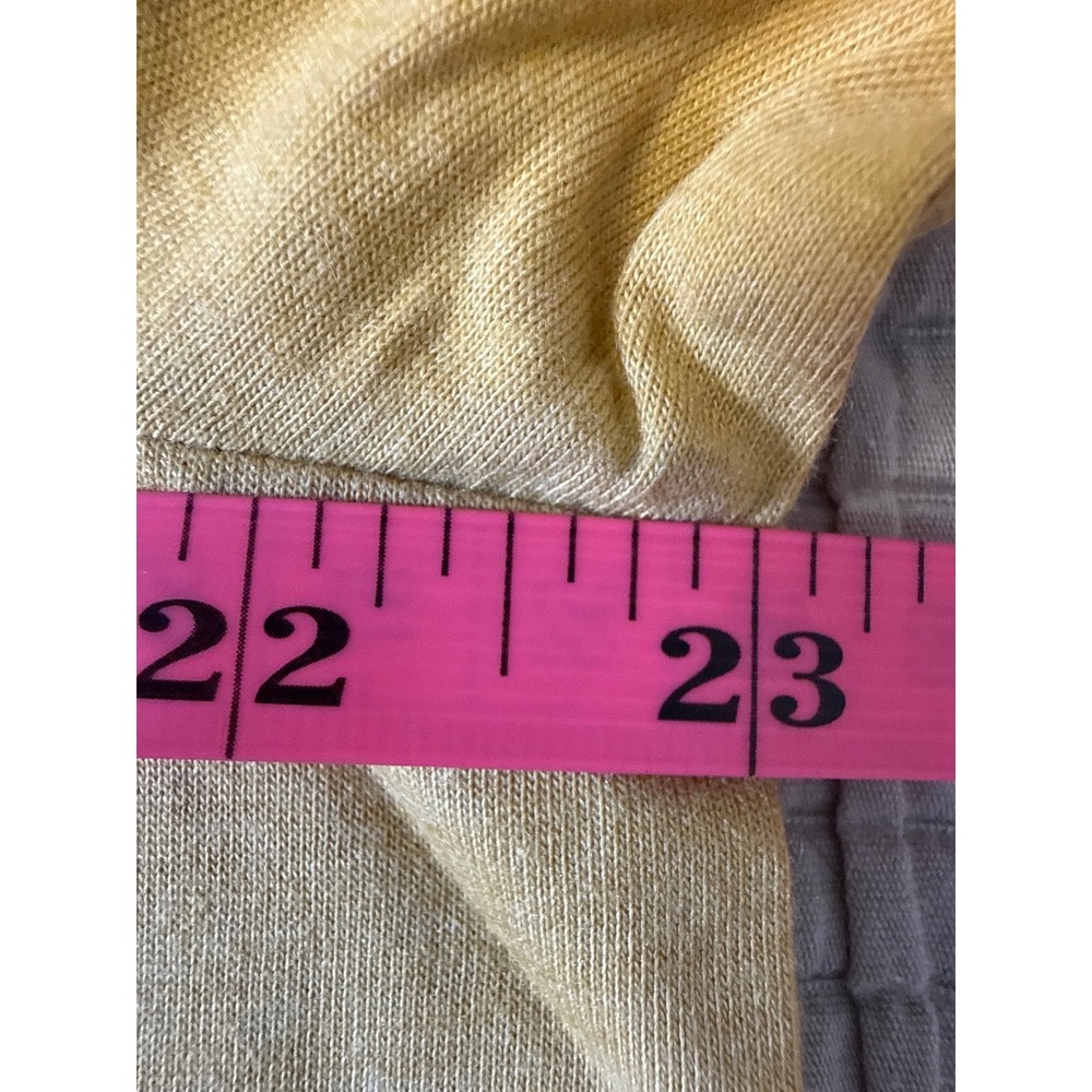 Womens Mustard Yellow V-Neck Lightweight Jersey NWOT Hoodie Kangaroo Pocket L‎ - Picture 5 of 8